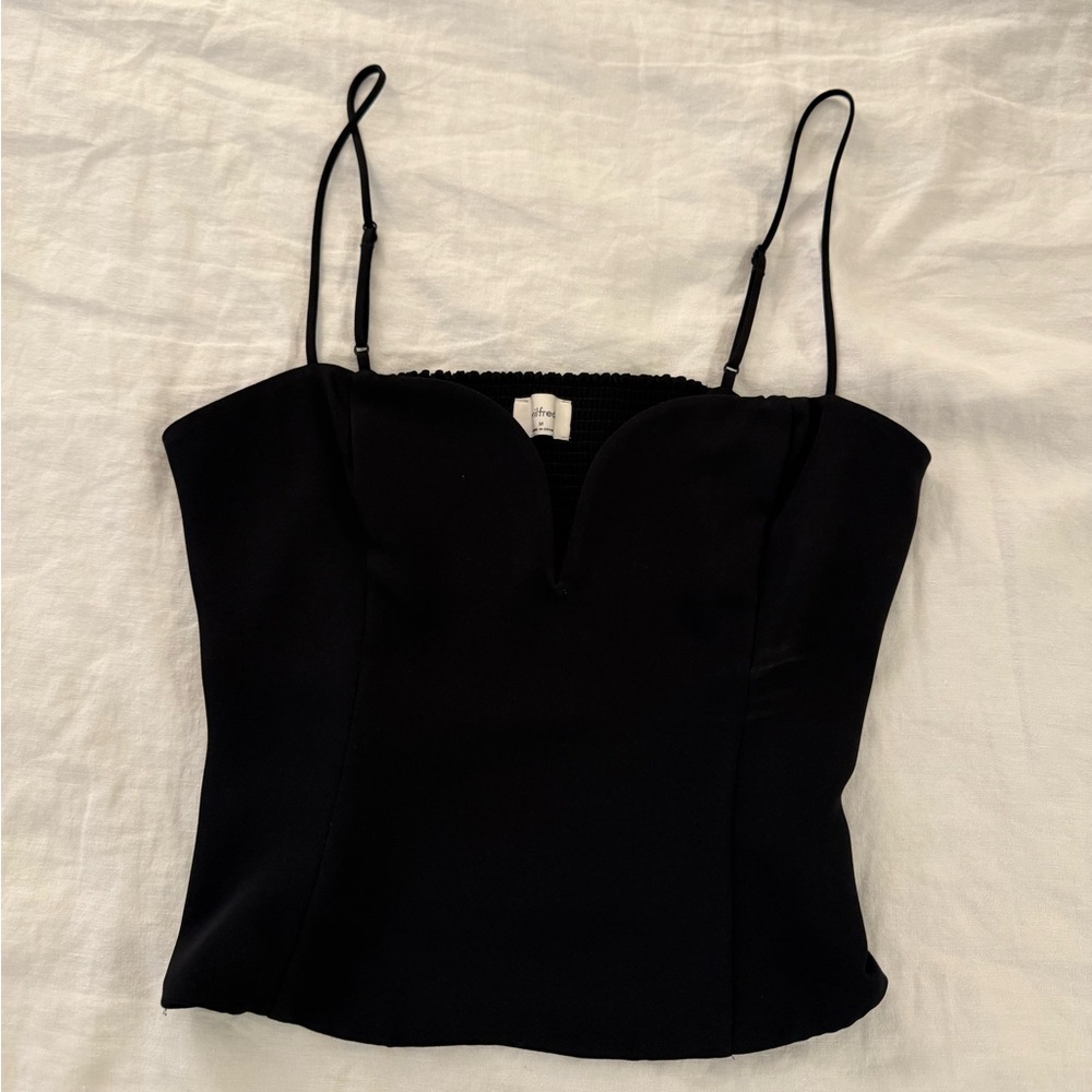 Aritzia Wilfred Black Corset Sweetheart Tank Size Medium